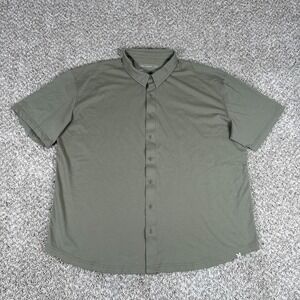Noble Threads Shirt Mens 3XL Green Gen 3 Button Up Preppy Casual Short Sleeve